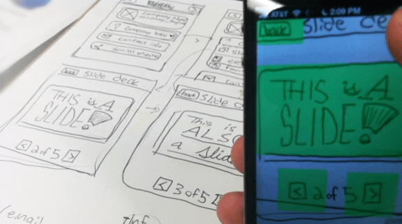 Here I have mapped the tappable areas of my sketch to link to other views. You can literally mock up an entire navigation using this tool.